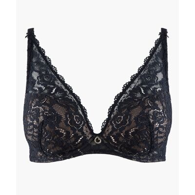 Aubade Soutien-gorge plongeant foulard armatures noir 90A unisex - Publicité Aubade Soutien-gorge plongeant foulard armatures noir 90A unisex - Publicité
