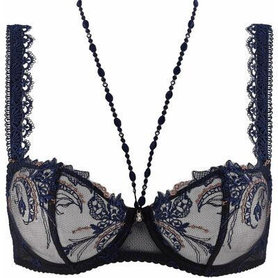 Aubade Soutien Gorge - Corbeille Armaturé - Noir bleu 80F unisex - Publicité Aubade Soutien Gorge - Corbeille Armaturé - Noir bleu 80F unisex - Publicité