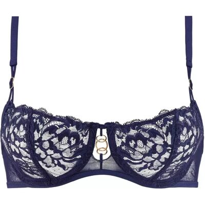 Aubade Soutien-gorge corbeille en dentelle bleu 90D unisex - Publicité Aubade Soutien-gorge corbeille en dentelle bleu 90D unisex - Publicité