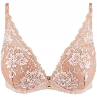 Aubade Soutien-gorge plongeant armatures Beige 90C unisex - Publicité Aubade Soutien-gorge plongeant armatures Beige 90C unisex - Publicité