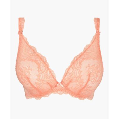Aubade Soutien-gorge plongeant armatures en dentelle orange 90E unisex - Publicité Aubade Soutien-gorge plongeant armatures en dentelle orange 90E unisex - Publicité