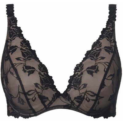 Soutien-gorge plongeant armatures Noir - Aubade 90B unisex - Publicité Soutien-gorge plongeant armatures Noir - Aubade 90B unisex - Publicité