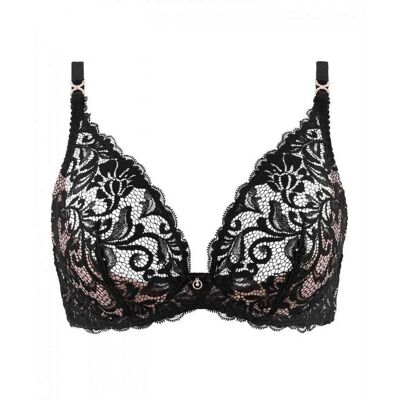 Aubade Soutien-gorge plongeant armatures - Noir en dentelle 95B unisex - Publicité Aubade Soutien-gorge plongeant armatures - Noir en dentelle 95B unisex - Publicité