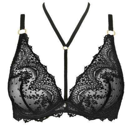 Aubade Soutien-gorge Plongeant Armatures avec broderie chic noir 90B unisex - Publicité Aubade Soutien-gorge Plongeant Armatures avec broderie chic noir 90B unisex - Publicité