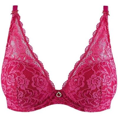 Aubade Soutien-gorge plongeant armatures en dentelle Rose 85A unisex - Publicité Aubade Soutien-gorge plongeant armatures en dentelle Rose 85A unisex - Publicité
