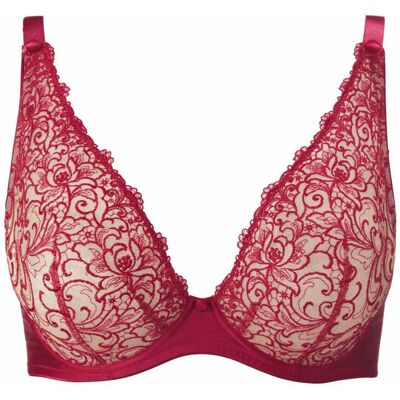 Aubade Soutien-gorge plongeant armatures - Rouge 90B unisex - Publicité Aubade Soutien-gorge plongeant armatures - Rouge 90B unisex - Publicité