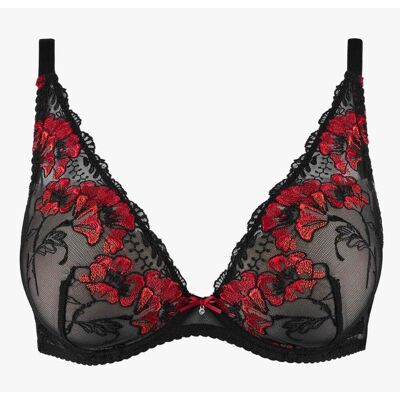 Aubade Soutien-gorge plongeant armatures Rouge 85D unisex - Publicité Aubade Soutien-gorge plongeant armatures Rouge 85D unisex - Publicité