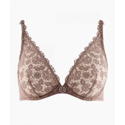 Aubade Soutien-gorge plongeant armatures violet 85B unisex - Publicité Aubade Soutien-gorge plongeant armatures violet 85B unisex - Publicité