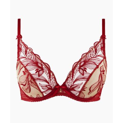 Soutien-gorge Triangle Plongeant Armature Aubade rouge 90B unisex - Publicité Soutien-gorge Triangle Plongeant Armature Aubade rouge 90B unisex - Publicité