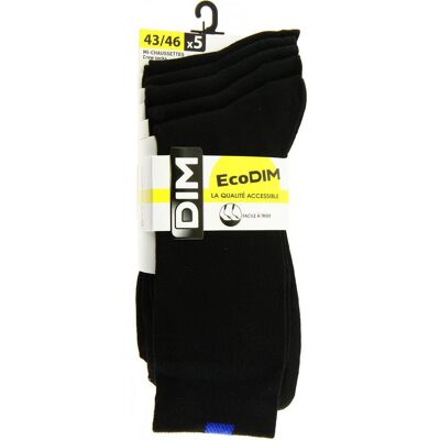 Dim Homme Mi-chaussette Ecodim x5 39/42 unisex - Publicité Dim Homme Mi-chaussette Ecodim x5 39/42 unisex - Publicité