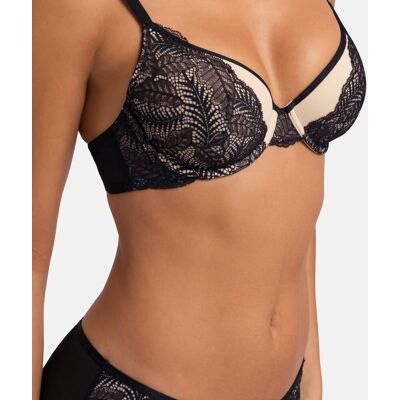 Dorina Soutien-gorge légèrement rembourré Noir et beige 90C unisex - Publicité Dorina Soutien-gorge légèrement rembourré Noir et beige 90C unisex - Publicité