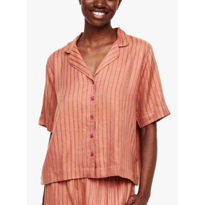 Haut de pyjama - Chemise à manches courtes - Orange Femilet - ANNA en viscose 46 unisex - Publicité Haut de pyjama - Chemise à manches courtes - Orange Femilet - ANNA en viscose 46 unisex - Publicité