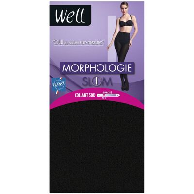 Collant opaque Well MORPHOLOGIE 50D chocolat marron SLIM-1.65 unisex - Publicité Collant opaque Well MORPHOLOGIE 50D chocolat marron SLIM-1.65 unisex - Publicité