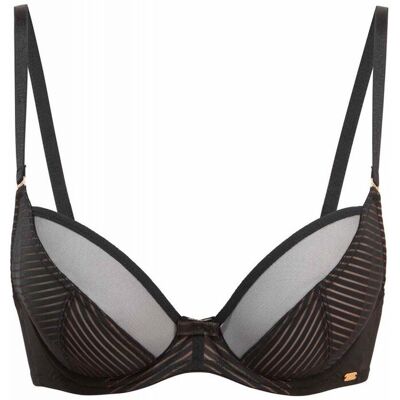 Soutien-gorge plongeant armatures Noir Gossard 95H unisex - Publicité Soutien-gorge plongeant armatures Noir Gossard 95H unisex - Publicité