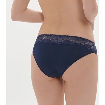 Simone Pérèle Slip empiècement dentelle bleu T1 unisex - Publicité Simone Pérèle Slip empiècement dentelle bleu T1 unisex - Publicité