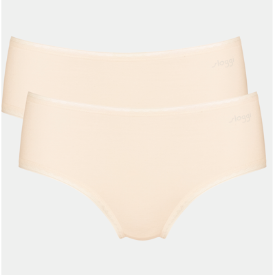 Lot de 2 slips midi Rose Sloggi en coton S unisex - Publicité Lot de 2 slips midi Rose Sloggi en coton S unisex - Publicité