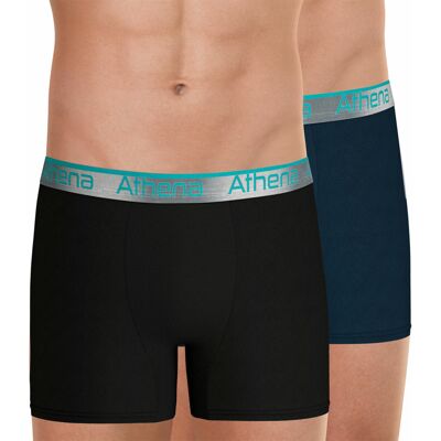 Athena Lot de 2 boxers 720 Stretch Adjust noir pour homme XXL male - Publicité Athena Lot de 2 boxers 720 Stretch Adjust noir pour homme XXL male - Publicité