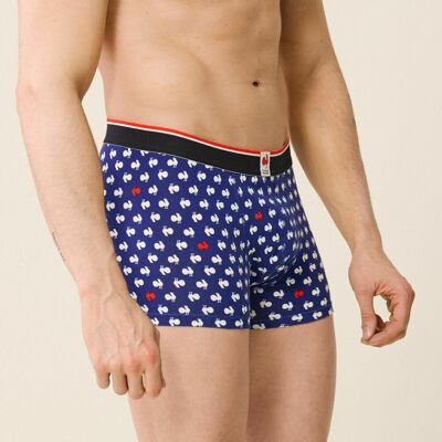 le Slip Français Boxer en coton bleu M male - Publicité le Slip Français Boxer en coton bleu M male - Publicité