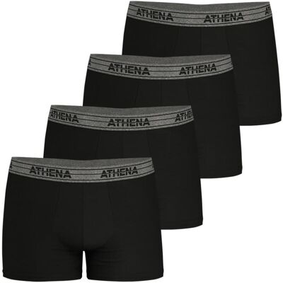 Lot de 4 boxers homme Eco Pack Basic Coton Athena noir XXXXL male - Publicité Lot de 4 boxers homme Eco Pack Basic Coton Athena noir XXXXL male - Publicité