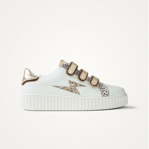 Vanessa Wu Baskets éclair blanc et Or à scratchs leopard 38 female - Publicité Vanessa Wu Baskets éclair blanc et Or à scratchs leopard 38 female - Publicité