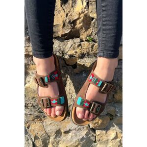 Atelier Tropézien Mules double brides En Cuir - Marron 38 female - Publicité Atelier Tropézien Mules double brides En Cuir - Marron 38 female - Publicité