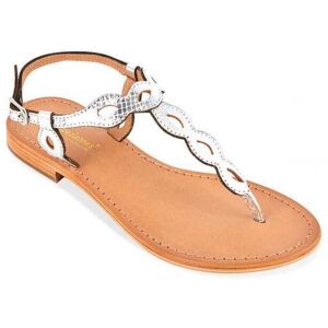 Les Tropéziennes par M.Belarbi Sandale femme HALLYN Argenté en cuir 39 female - Publicité Les Tropéziennes par M.Belarbi Sandale femme HALLYN Argenté en cuir 39 female - Publicité