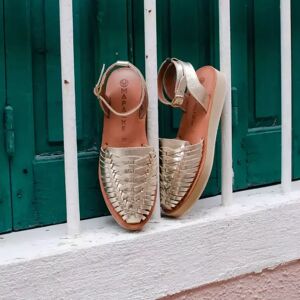 Mapache Sandales femme LOMA champagne en cuir 41 female - Publicité Mapache Sandales femme LOMA champagne en cuir 41 female - Publicité