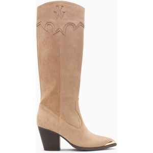 Vanessa Wu Bottes santiags beige à talon beige 36 female - Publicité Vanessa Wu Bottes santiags beige à talon beige 36 female - Publicité