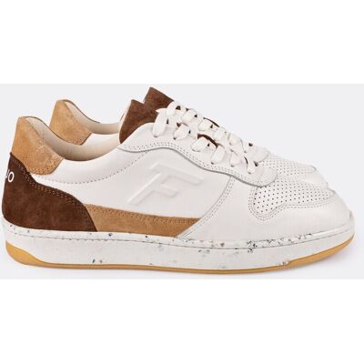Faguo Baskets Blanche ALDER en cuir 40 male - Publicité Faguo Baskets Blanche ALDER en cuir 40 male - Publicité