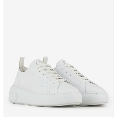 Armani Exchange Basktets femme en cuir blanc 38 female - Publicité Armani Exchange Basktets femme en cuir blanc 38 female - Publicité