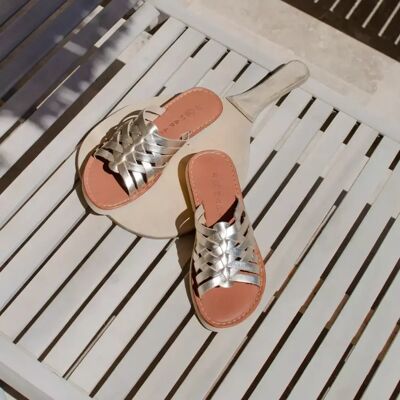 Mapache Mules plates CARLA champagne en cuir 37 female - Publicité Mapache Mules plates CARLA champagne en cuir 37 female - Publicité
