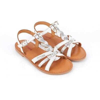 Les Tropéziennes par M.Belarbi Sandale enfant BADAMI Blanc en cuir 33 unisex - Publicité Les Tropéziennes par M.Belarbi Sandale enfant BADAMI Blanc en cuir 33 unisex - Publicité