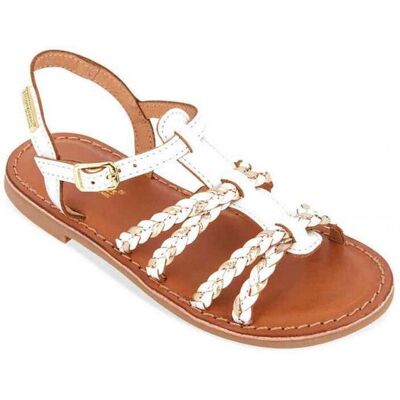 Les Tropéziennes par M.Belarbi Sandale enfant BAIA Blanc en cuir 30 unisex - Publicité Les Tropéziennes par M.Belarbi Sandale enfant BAIA Blanc en cuir 30 unisex - Publicité