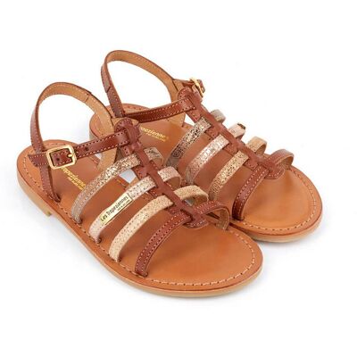 Les Tropéziennes par M.Belarbi :Sandale Enfant Mongue Tan/Or - Les Tropéziennes en cuir 32 unisex - Publicité Les Tropéziennes par M.Belarbi :Sandale Enfant Mongue Tan/Or - Les Tropéziennes en cuir 32 unisex - Publicité
