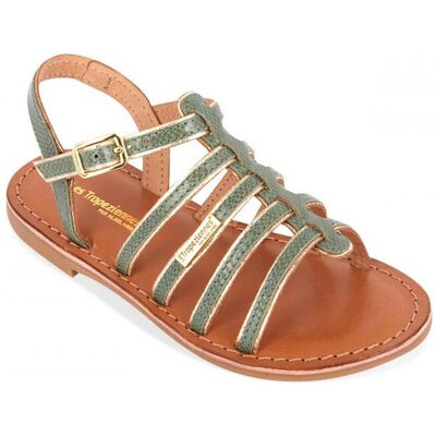 Les Tropéziennes par M.Belarbi Sandale enfant MONZAR vert en cuir 33 unisex - Publicité Les Tropéziennes par M.Belarbi Sandale enfant MONZAR vert en cuir 33 unisex - Publicité