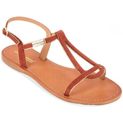 Les Tropéziennes par M.Belarbi Sandale femme HABUC Terracotta en cuir 36 female - Publicité Les Tropéziennes par M.Belarbi Sandale femme HABUC Terracotta en cuir 36 female - Publicité