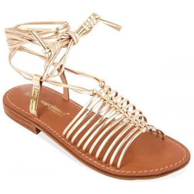 Les Tropéziennes par M.Belarbi Sandale femme IDYLLE Doré en cuir 40 female - Publicité Les Tropéziennes par M.Belarbi Sandale femme IDYLLE Doré en cuir 40 female - Publicité