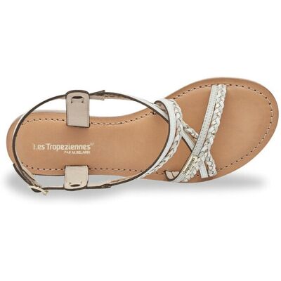 Les Tropéziennes par M.Belarbi Sandales HOMONGO creme multi en cuir 36 female - Publicité Les Tropéziennes par M.Belarbi Sandales HOMONGO creme multi en cuir 36 female - Publicité
