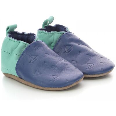 Robeez Chausson Bebe pour Garçon en cuir bleu turquoise 19/20 unisex - Publicité Robeez Chausson Bebe pour Garçon en cuir bleu turquoise 19/20 unisex - Publicité