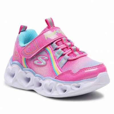Skechers Basket lumineux HEART LIGHTS - RAINBOW rose/multicolore 21 unisex - Publicité Skechers Basket lumineux HEART LIGHTS - RAINBOW rose/multicolore 21 unisex - Publicité