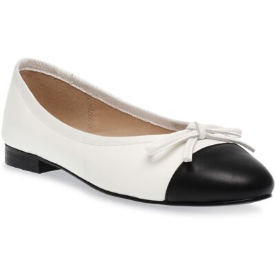 Steve Madden Ballerine en cuir blanc Ellison 37 female - Publicité Steve Madden Ballerine en cuir blanc Ellison 37 female - Publicité