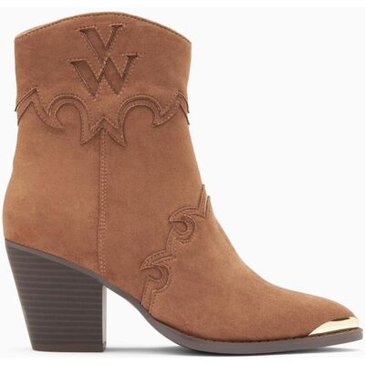 Vanessa Wu Bottines santiags Clotilde camel à talon 39 female - Publicité Vanessa Wu Bottines santiags Clotilde camel à talon 39 female - Publicité