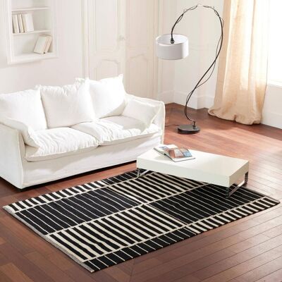 Becquet Tapis HAFI Noir 160 x 230 cm unisex - Publicité Becquet Tapis HAFI Noir 160 x 230 cm unisex - Publicité
