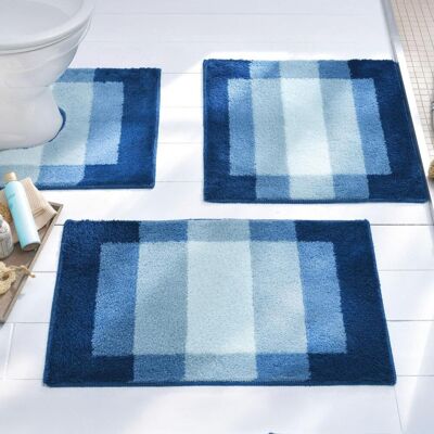 Becquet Tapis de bain 1000g/m² ILLUSION - bleu 60 x 60 cm unisex - Publicité Becquet Tapis de bain 1000g/m² ILLUSION - bleu 60 x 60 cm unisex - Publicité