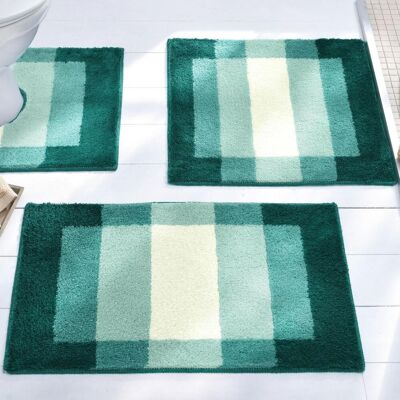 Becquet Tapis de bain 1000g/m² ILLUSION - vert 50 x 80 cm unisex - Publicité Becquet Tapis de bain 1000g/m² ILLUSION - vert 50 x 80 cm unisex - Publicité