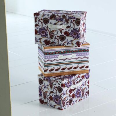 Becquet 3 Boites de rangement pliables en textile CLECTIC Multicolore unisex - Publicité Becquet 3 Boites de rangement pliables en textile CLECTIC Multicolore unisex - Publicité