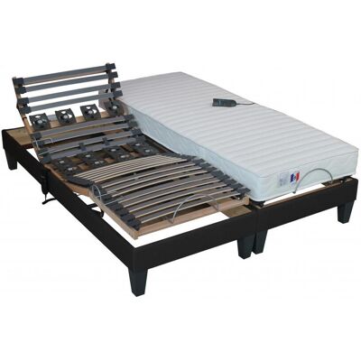 Selenia Lit de Relaxation Matelas Mousse à Mémoire de Forme et Sommier Electrique à Lattes et Plots AINA 180 x 200 cm unisex - Publicité Selenia Lit de Relaxation Matelas Mousse à Mémoire de Forme et Sommier Electrique à Lattes et Plots AINA 180 x 200 cm unisex - Publicité