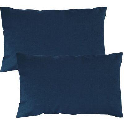 Becquet Lot de 2 housses de coussin unies rectangulaires - Bleu 35 x 60 cm unisex - Publicité Becquet Lot de 2 housses de coussin unies rectangulaires - Bleu 35 x 60 cm unisex - Publicité