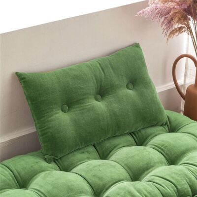 Becquet Coussin en coton vert - VELOURS CAPTON 30 x 30 cm unisex - Publicité Becquet Coussin en coton vert - VELOURS CAPTON 30 x 30 cm unisex - Publicité