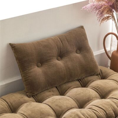 Becquet Coussin en coton marron glacé - VELOURS CAPTON 30 x 50 cm unisex - Publicité Becquet Coussin en coton marron glacé - VELOURS CAPTON 30 x 50 cm unisex - Publicité